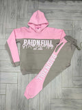 Pink & Grey Paid N Full Set